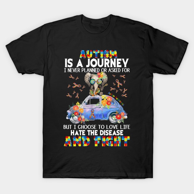 Autism Is A Journey T-Shirt by Camryndougherty